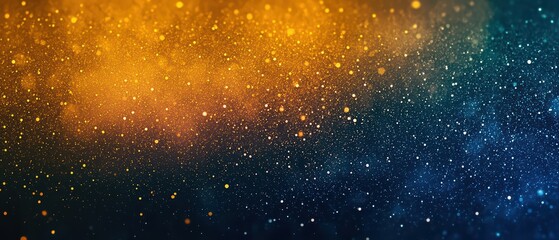 Vibrant abstract background with sparkling particles in orange and blue hues, perfect for digital design.