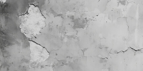 Obraz premium Distressed cement wall texture in muted gray with hints of white paint remnants and rough, uneven details