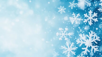 Winter Snowflakes Holiday Backdrop for Creative Uses