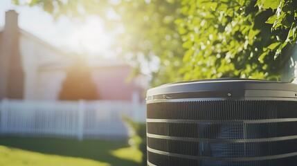 An air conditioner running in a poorly insulated home, struggling to keep up with rising outdoor temperatures.