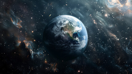 Naklejka premium earth in space