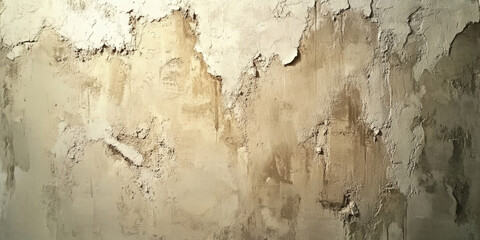 Soft plaster wall texture with rough patches and warm light filtering through, adding depth to the faded beige surface