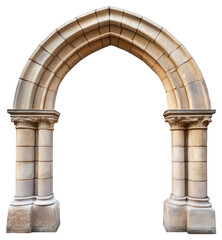 Obraz premium PNG Traditional Gothic pointed arch architecture arched stone.