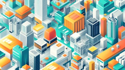 Fototapeta premium Abstract isometric designs offering a futuristic, digital aesthetic for modern creative projects. Illustrations