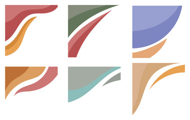 Corner abstract vector, background template