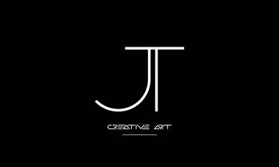 JT, TJ, J, T abstract letters logo monogram