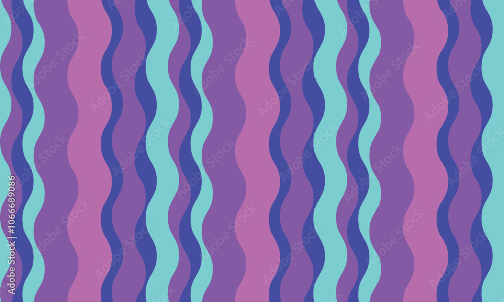 Aufkleber vertical striped design with flowing curves and textured waves. artistic colors blend with simplicit