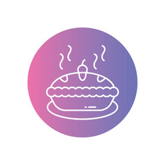 Thanksgiving Pie vector icon stock illustration