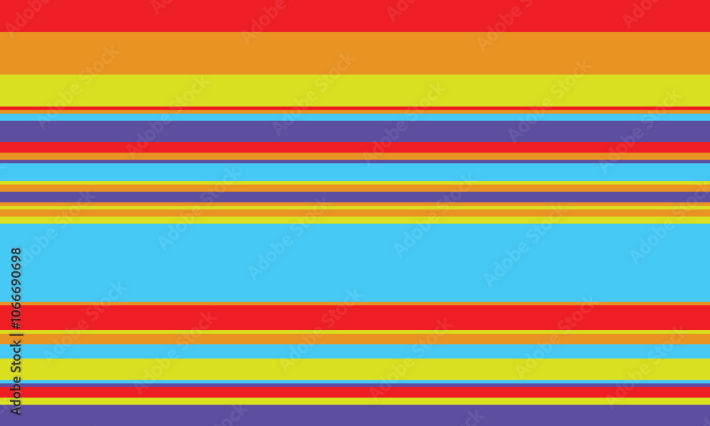 Poster geometric stripes seamless vector pattern with horizontal lines in varied colours, creating an abstr