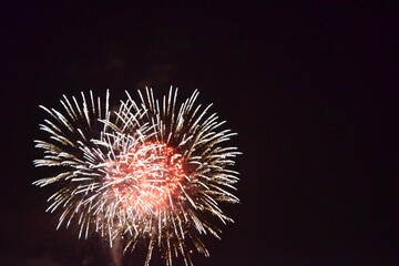 fireworks in the night sky