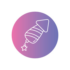 Independence Day Fireworks vector icon stock illustration