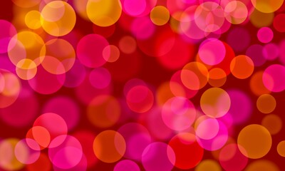 Red Bokeh Lights Abstract Background