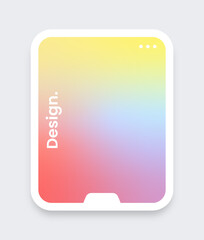 Futuristic square gradient background. Pop up window vector illustration.