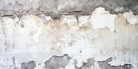 Obraz premium Distressed cement wall texture in muted gray with hints of white paint remnants and rough, uneven details