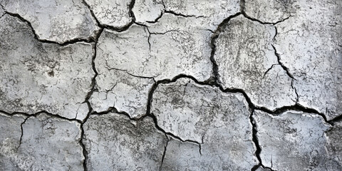 Fototapeta premium Concrete wall texture with weathered cracks and a gritty, urban feel