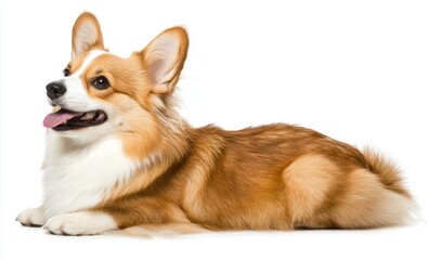 Obraz premium Russian Spaniel dog and Scottish Straight cat isolated on white background