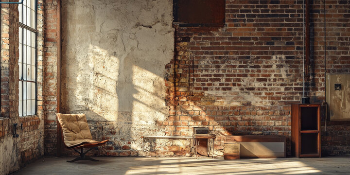 Classic brick wall background with a rustic feel, ideal for urban and industrial-themed projects