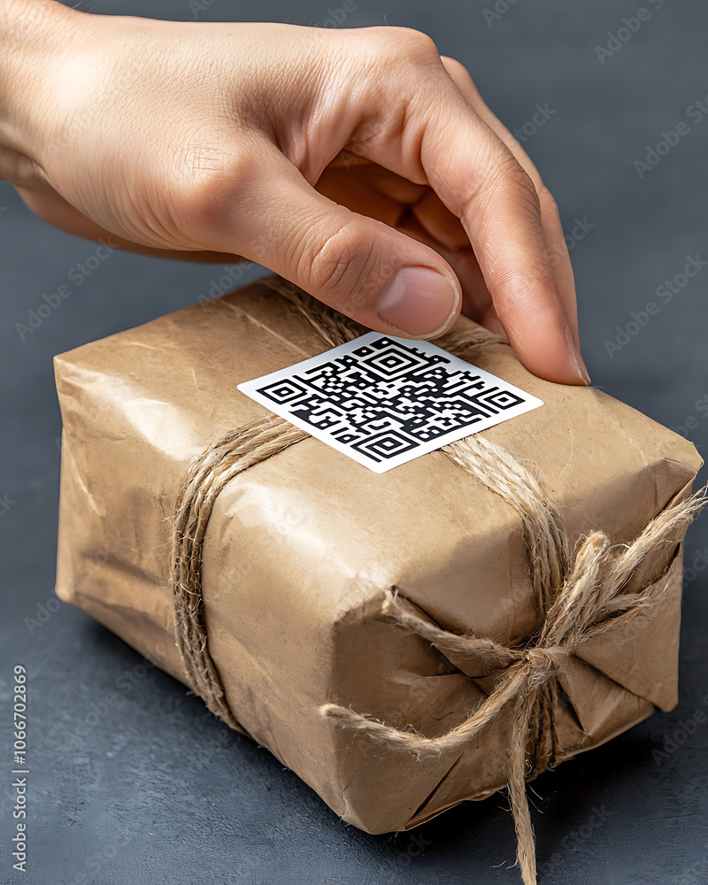 Poster streamline your inventory management by efficiently tracking stock using hand scanning qr codes on p