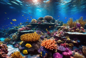 close view vibrant coral reef ecosystem showcasing colorful marine life intricate structures, alp, aquatic, biodiversity, bright, colors, coast, reefs