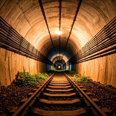 old abandoned subway tunnel