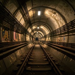 old abandoned subway tunnel