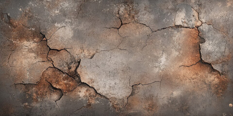 Obraz premium Abstract rough textured background with earthy brown tones and faint cracks