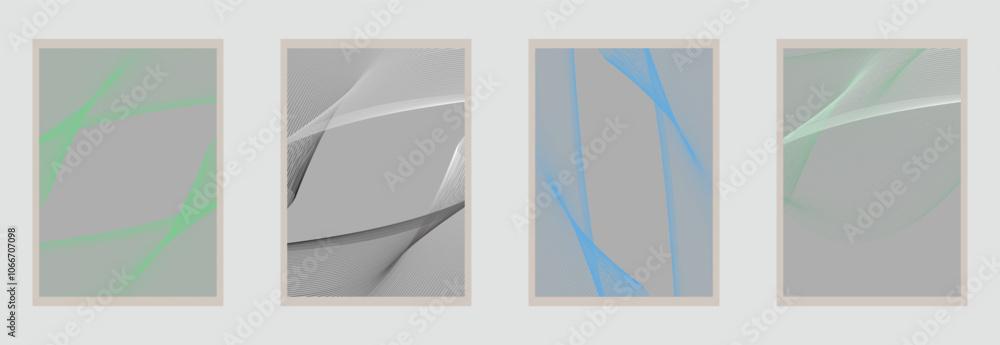 Poster abstract glowing circle lines on dark background. abstract line gradient background vector. vibrant 
