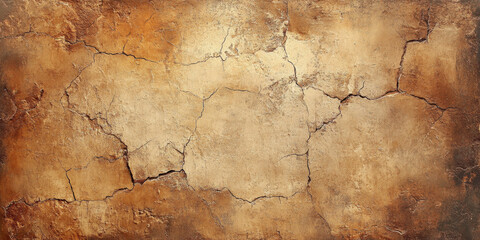 Obraz premium Earthy clay texture with visible cracks and a dry, rugged surface, perfect for rustic, organic backgrounds