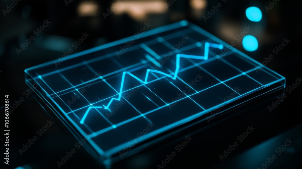 Poster modern graph visualizing data trends and analysis