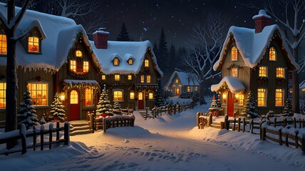 christmas night city