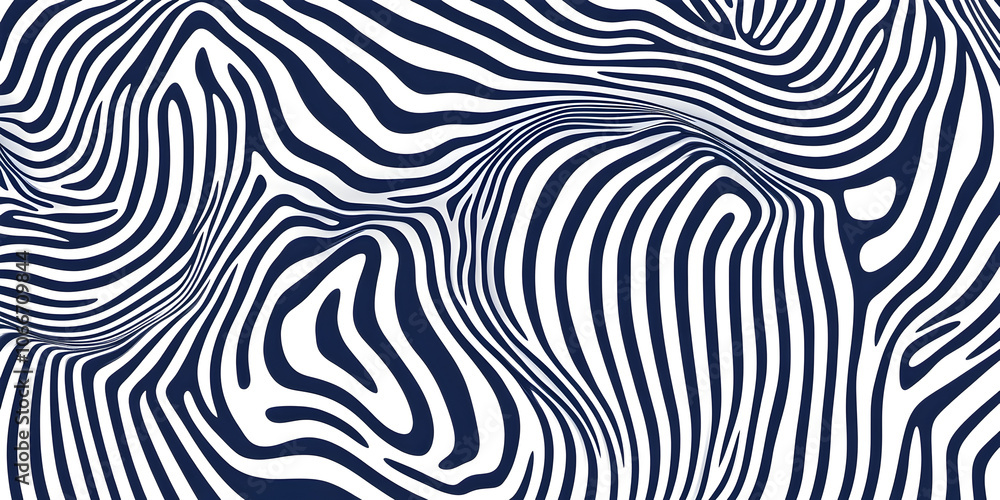 Poster abstract zebra stripes: a mesmerizing abstract design featuring a captivating pattern of black and w