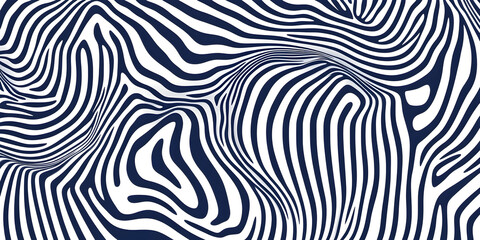 Abstract Zebra Stripes: A mesmerizing abstract design featuring a captivating pattern of black and white zebra stripes, creating an illusion of depth and movement.  