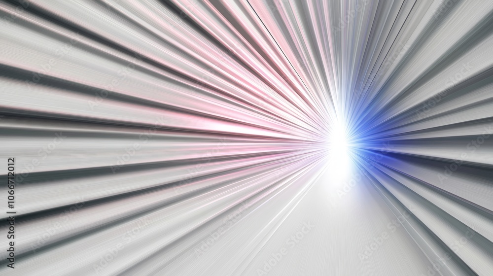Wall mural light speed abstract lines, blur motion effect of hyper speed warp background for poster