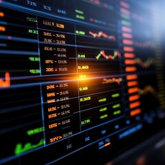 Fototapeta premium Stock market chart on digital screen.