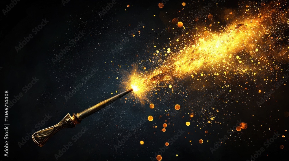 Poster unleash your imagination with a magical wand that creates stunning visual effects
