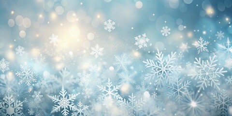 Serene Winter Particle Background - Minimalist Snowflakes, Frost, and Chilly Atmosphere for Calming Designs and Seasonal Themes