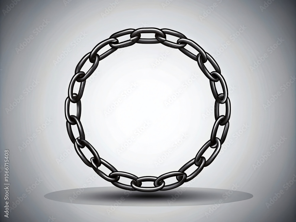 Poster silhouette chain circle vector illustration for modern designs, graphic elements, and creative proje