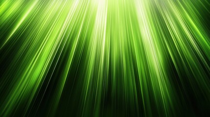 A vibrant green abstract background with light rays creating a dynamic, energetic atmosphere.