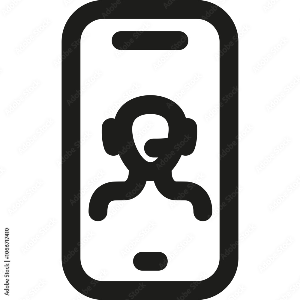Aufkleber a digital call with customer support representative on a smartphone during daytime, showcasing commu