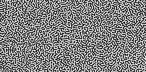 Abstract truing organic wallpaper Turing reaction diffusion monochrome seamless pattern .Monochrome Turing reaction background .Natural seamless line pattern. Linear design with biological shapes	
