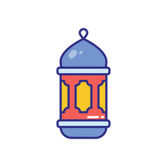 Ramadan Lantern vector icon stock illustration