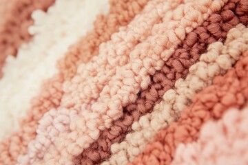 Textured Close-Up of Soft Boucle Fabric - Minimalist Design for Textiles and Interiors