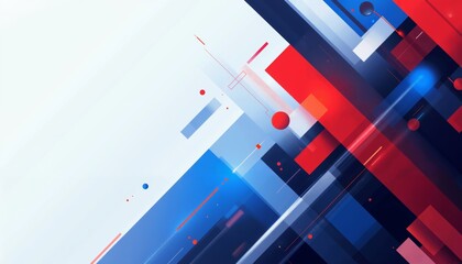 Fototapeta premium Vibrant Abstract Digital Background with Geometric Shapes and Gradients