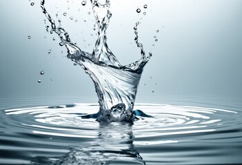 captivating vibrant product showcasing fluid water effects stunning visual appeal, art, splash, technique, light, color, showcase, dynamic, macro, clear