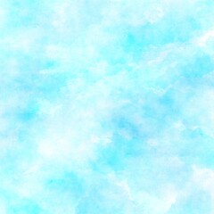 明るい水色の水彩テクスチャ背景　Bright light blue watercolor texture background