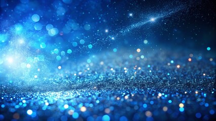 Obraz premium Stunning Blue Glitter Motion Background for Creative Projects, Sparkling Effects, Abstract Texture, Perfect for Digital Art, Websites, Presentations, and More