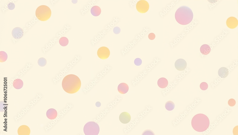 Poster pastel polka dot pattern background in soft colors