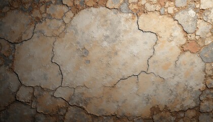 Textured Aged Clay Surface in Earthy Tones with Depth and Dimension