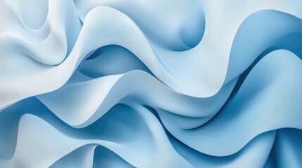 Obraz premium Soft Blue Fabric Texture with Gentle Waves and Folds