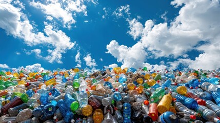 Fototapeta premium Recycling construction waste to promote sustainability in the building industry.